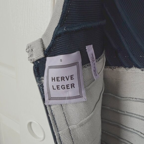 New Authentic Herve Leger Bandage Dress Small Bodycon Cocktail Y2K Party Club - Picture 6 of 10